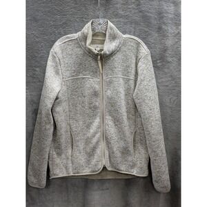 Gorpcore Jacket Women XL Heather Oat Full Zip Cozy Outdoor Layer‎ READ